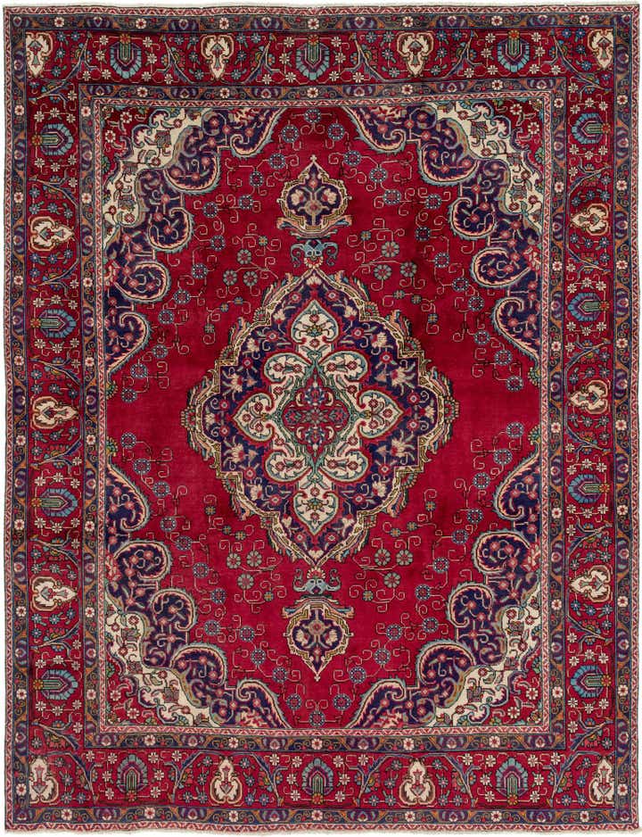 9' 9 x 12' 9 Hand Knotted Tabriz Persian Wool Rug