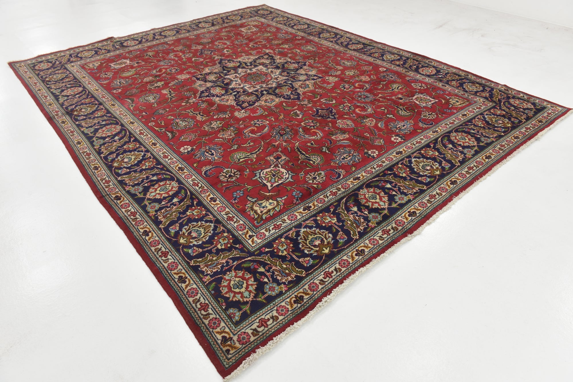 10' x 12' 6 Hand Knotted Tabriz Persian Wool Rug