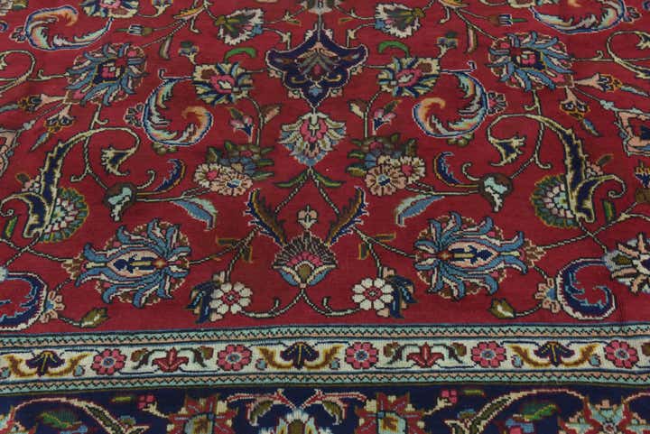 10' x 12' 6 Hand Knotted Tabriz Persian Wool Rug