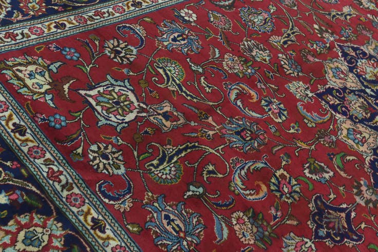 Detail image of 10' x 12' 6 Hand Knotted Tabriz Persian Wool Rug
