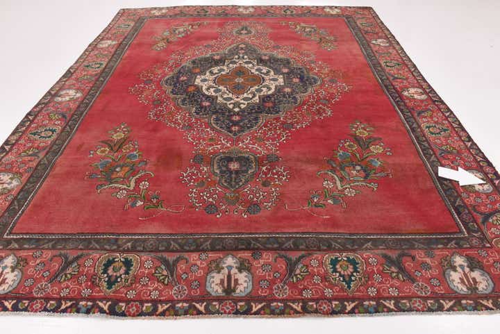 9' 7 x 12' 8 Hand Knotted Tabriz Persian Wool Rug