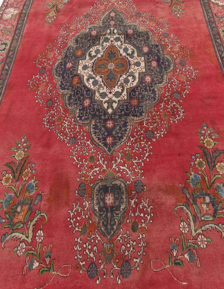 Detail image of 9' 7 x 12' 8 Hand Knotted Tabriz Persian Wool Rug