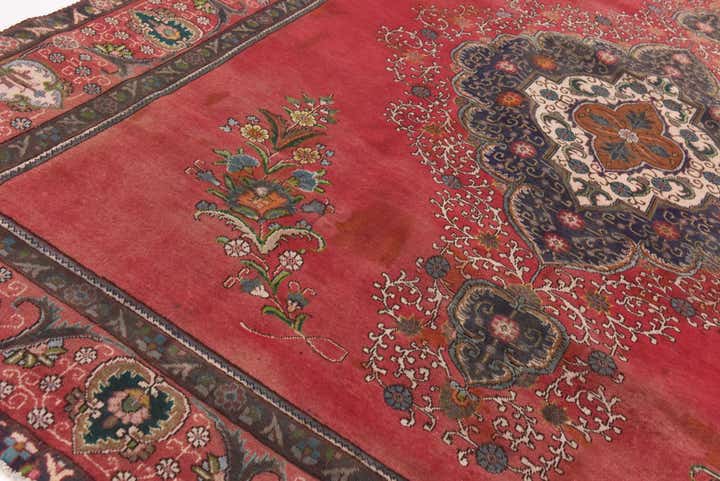 9' 7 x 12' 8 Hand Knotted Tabriz Persian Wool Rug