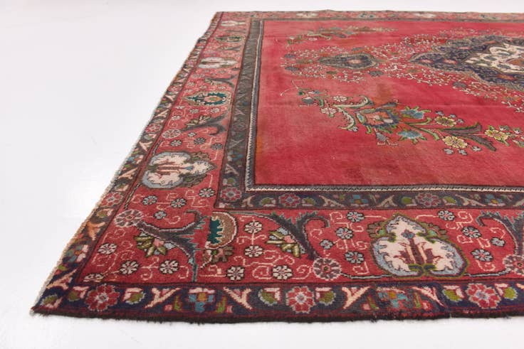 Detail image of 9' 7 x 12' 8 Hand Knotted Tabriz Persian Wool Rug