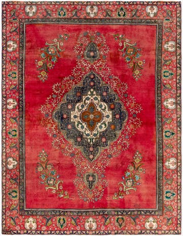9' 7 x 12' 8 Hand Knotted Tabriz Persian Wool Rug
