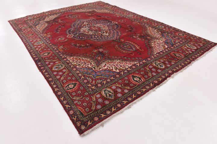 9' 7 x 13' 3 Hand Knotted Tabriz Persian Wool Rug