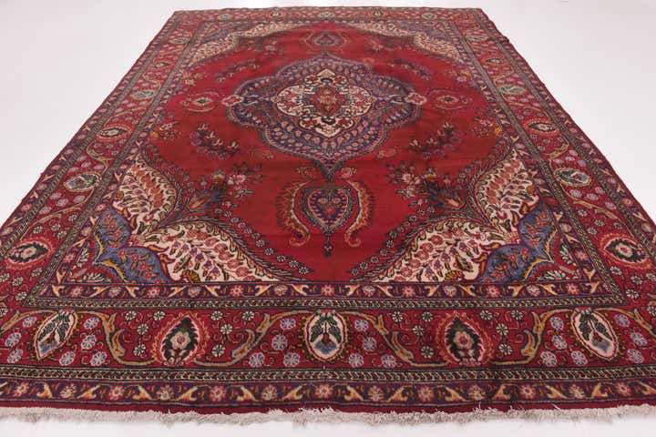 9' 7 x 13' 3 Hand Knotted Tabriz Persian Wool Rug
