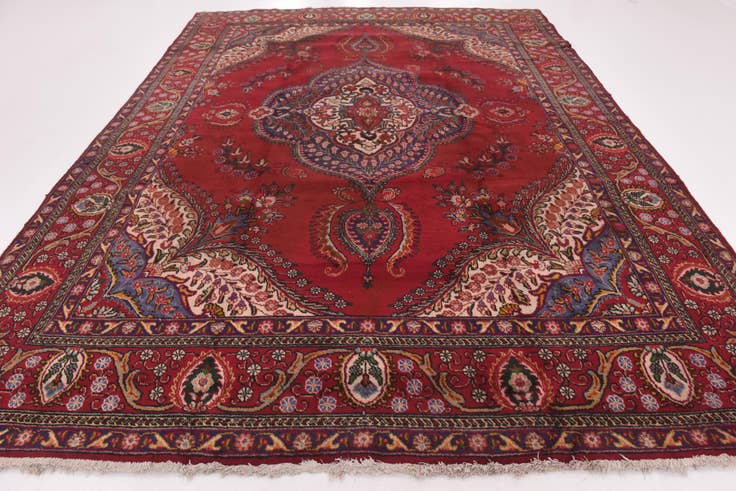 Detail image of 9' 7 x 13' 3 Hand Knotted Tabriz Persian Wool Rug