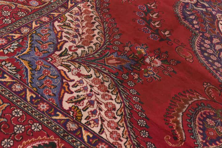 9' 7 x 13' 3 Hand Knotted Tabriz Persian Wool Rug