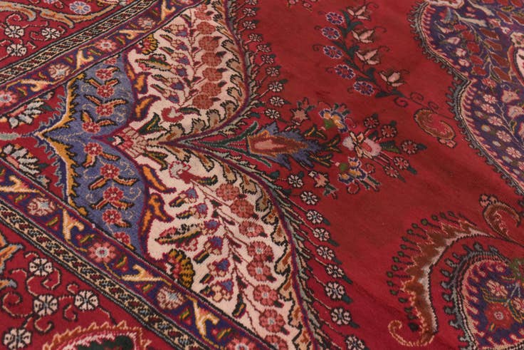 Detail image of 9' 7 x 13' 3 Hand Knotted Tabriz Persian Wool Rug
