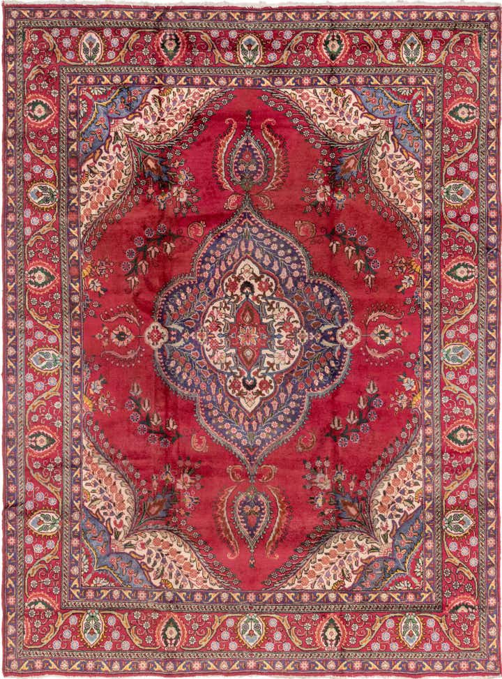9' 7 x 13' 3 Hand Knotted Tabriz Persian Wool Rug