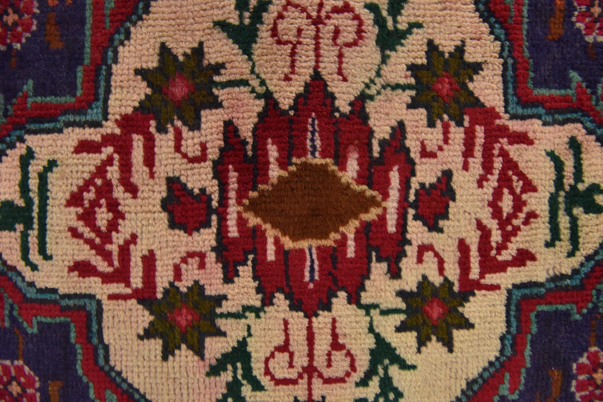9' 8 x 12' 6 Hand Knotted Tabriz Persian Wool Rug