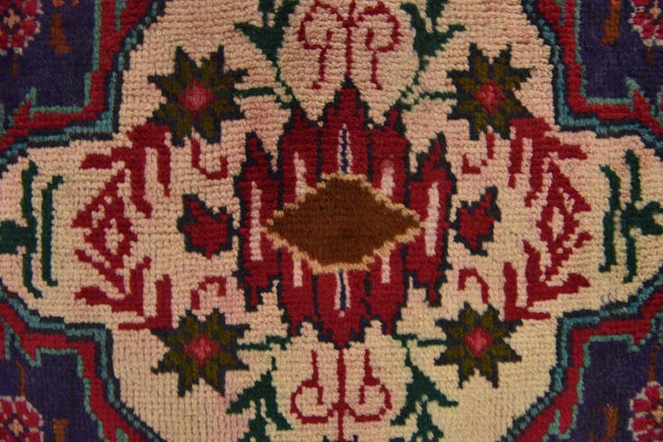 Detail image of 9' 8 x 12' 6 Hand Knotted Tabriz Persian Wool Rug