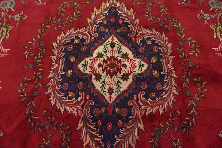 Detail image of 9' 8 x 12' 6 Hand Knotted Tabriz Persian Wool Rug