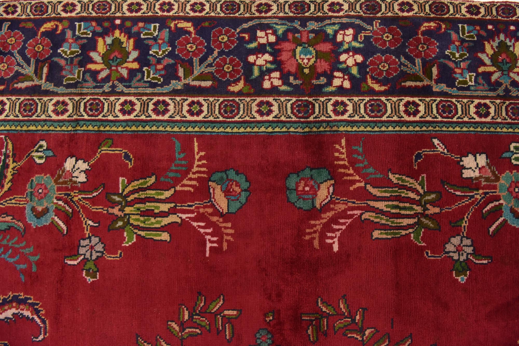 9' 8 x 12' 6 Hand Knotted Tabriz Persian Wool Rug