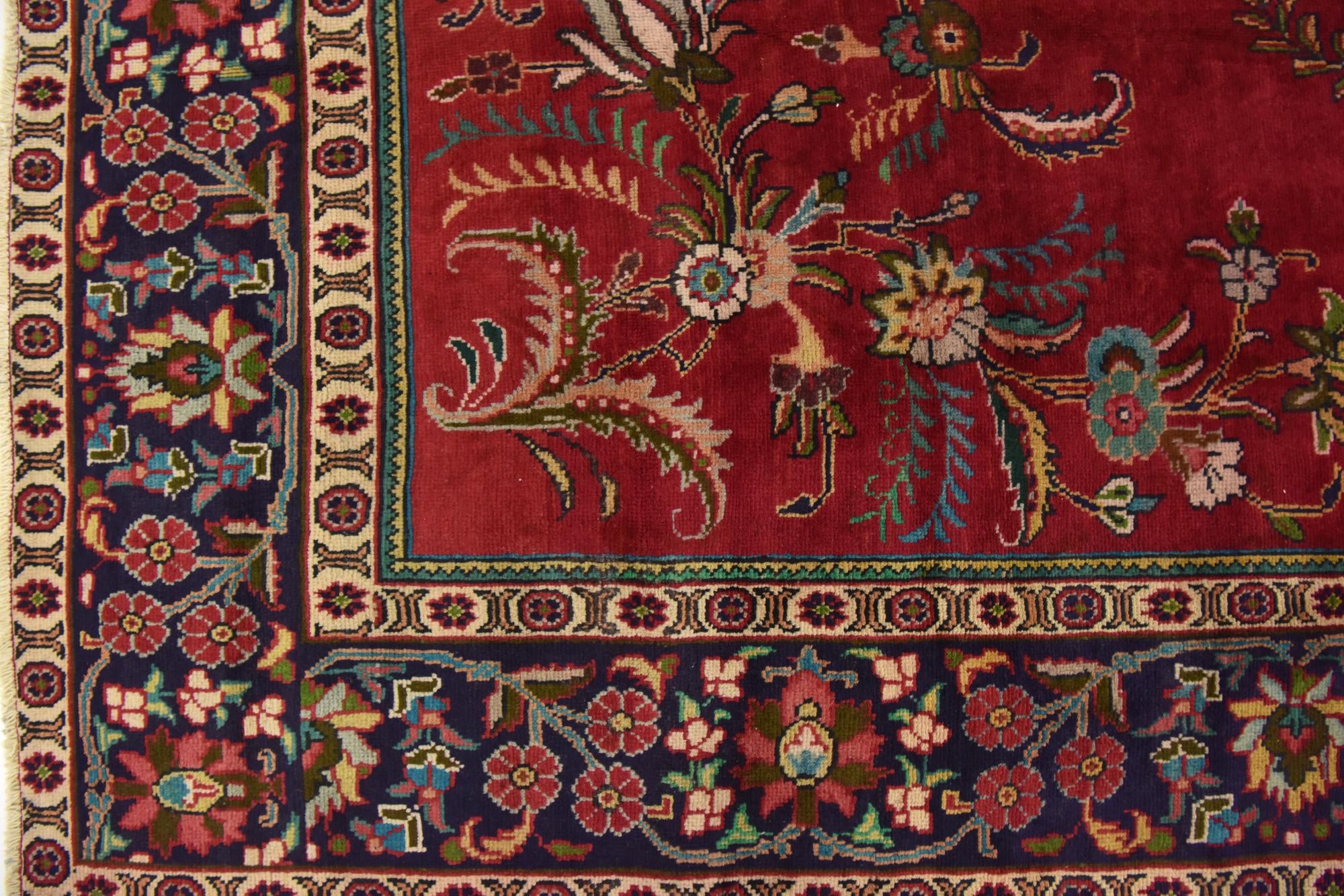 9' 8 x 12' 6 Hand Knotted Tabriz Persian Wool Rug