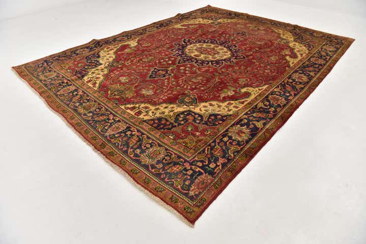 9' 7 x 12' 10 Hand Knotted Tabriz Persian Wool Rug