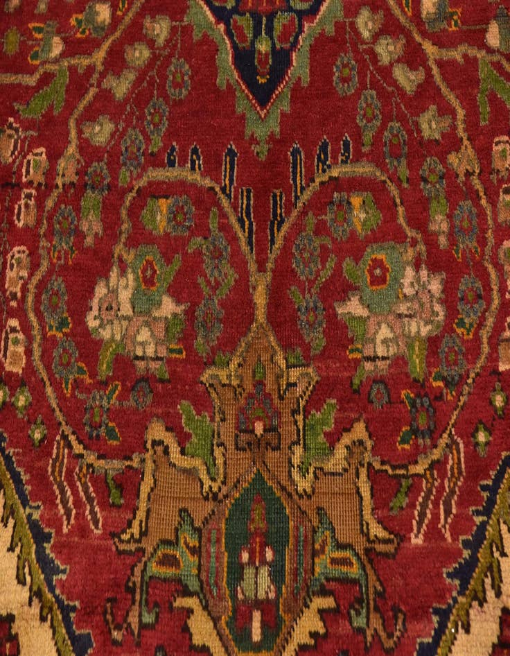 Detail image of 9' 7 x 12' 10  Hand Knotted Tabriz Persian Wool Rug