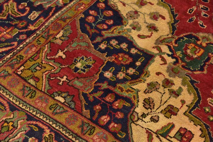 9' 7 x 12' 10 Hand Knotted Tabriz Persian Wool Rug