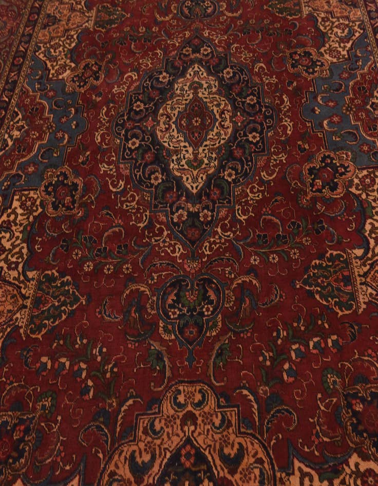 Detail image of 9' 9 x 13'  Hand Knotted Tabriz Persian Wool Rug