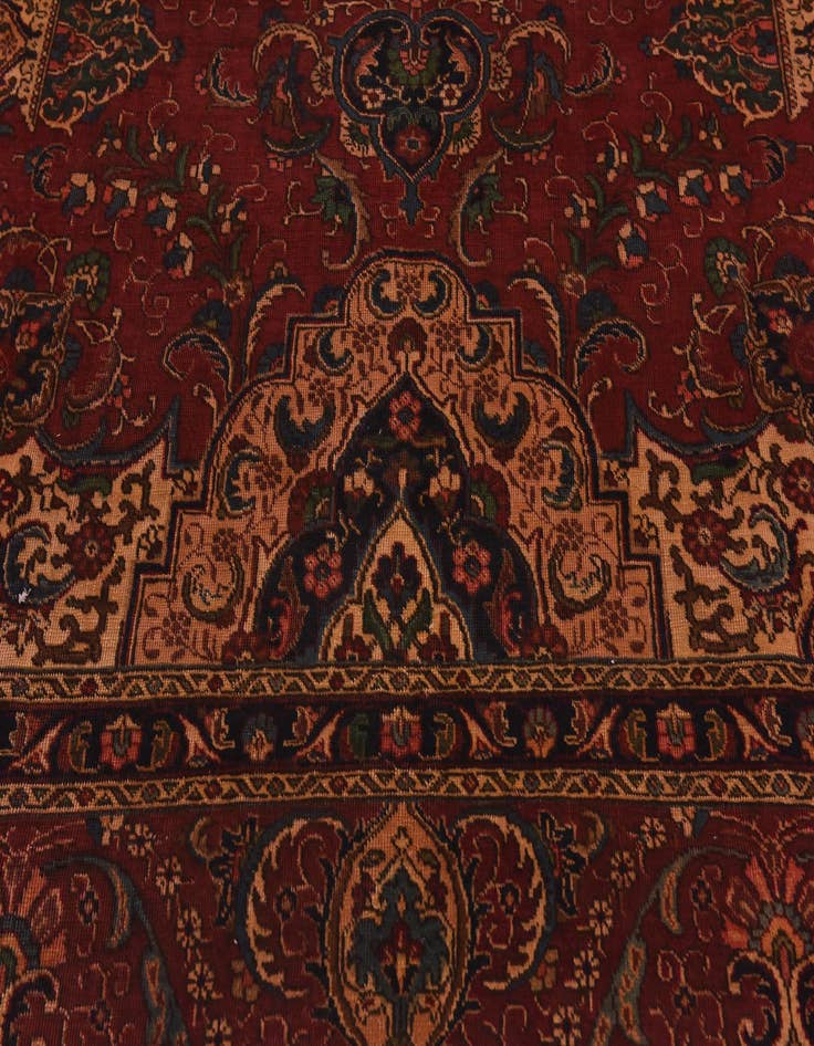 Detail image of 9' 9 x 13'  Hand Knotted Tabriz Persian Wool Rug