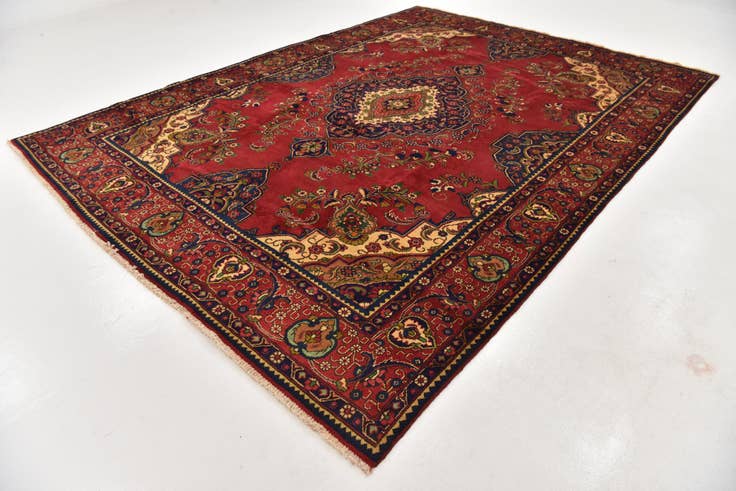 Detail image of 9' 6 x 13' Hand Knotted Tabriz Persian Wool Rug