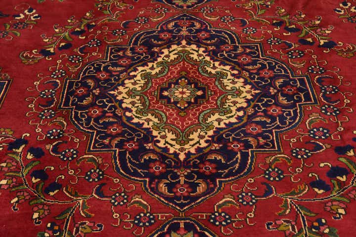 9' 6 x 13' Hand Knotted Tabriz Persian Wool Rug