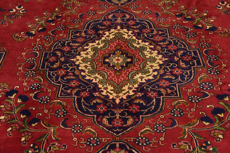 Detail image of 9' 6 x 13' Hand Knotted Tabriz Persian Wool Rug