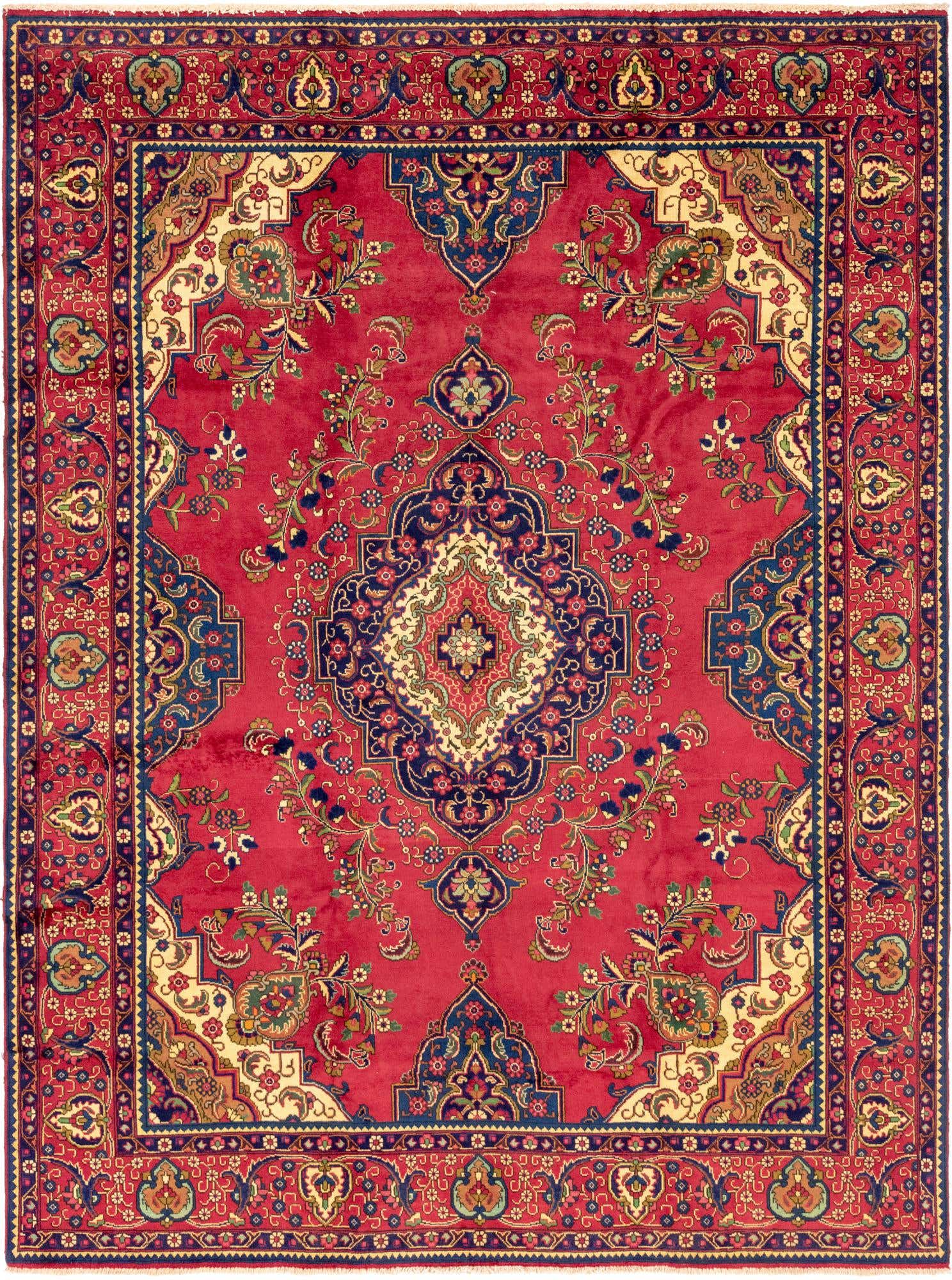 9' 6 x 13' Hand Knotted Tabriz Persian Wool Rug