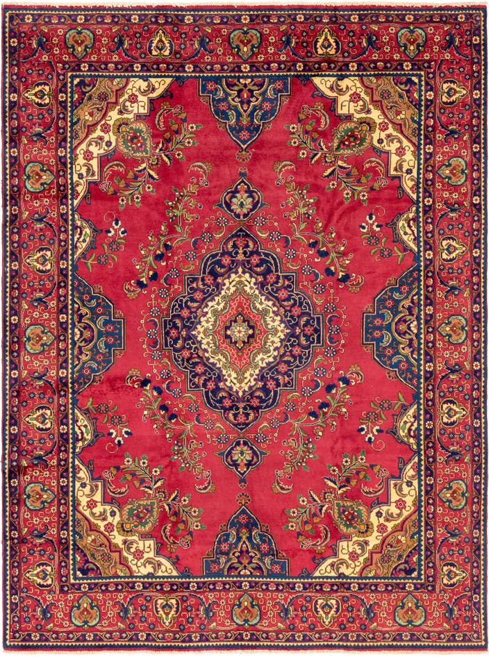 Detail image of 9' 6 x 13' Hand Knotted Tabriz Persian Wool Rug