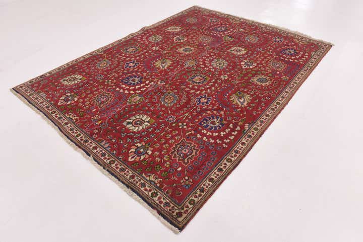 6' 8 x 9' Hand Knotted Tabriz Persian Wool Rug