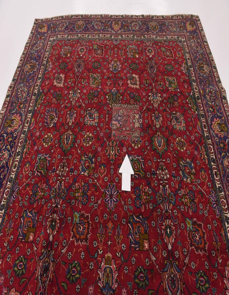 Detail image of 9' 7 x 12' 7 Hand Knotted Tabriz Persian Wool Rug