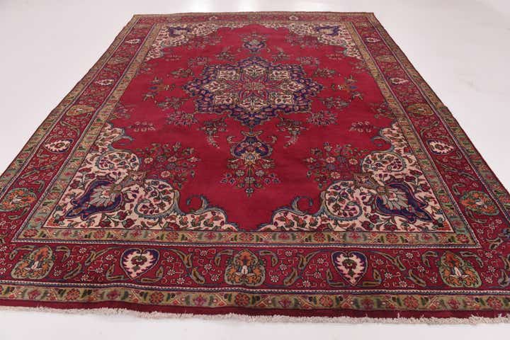 9' 7 x 12' 9 Hand Knotted Tabriz Persian Wool Rug