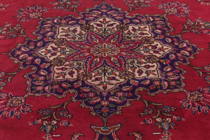Detail image of 9' 7 x 12' 9 Hand Knotted Tabriz Persian Wool Rug