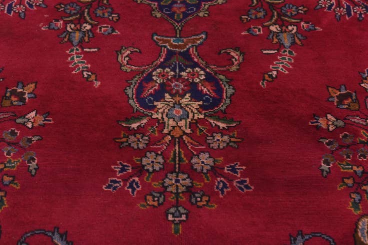 Detail image of 9' 7 x 12' 9 Hand Knotted Tabriz Persian Wool Rug