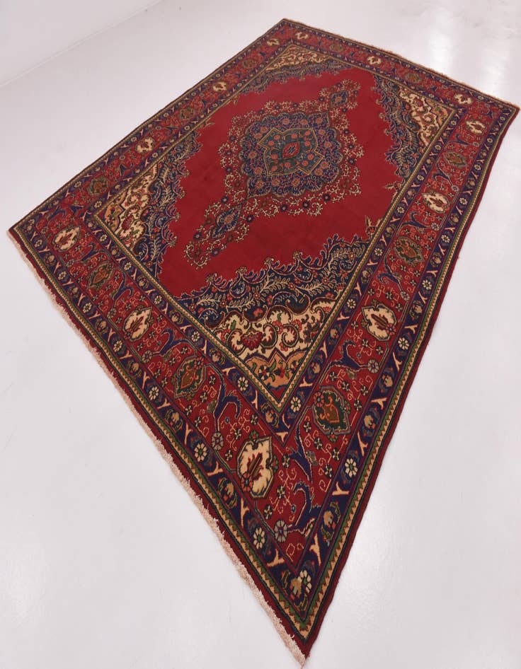 Detail image of 9' 5 x 12' 6 Hand Knotted Tabriz Persian Wool Rug