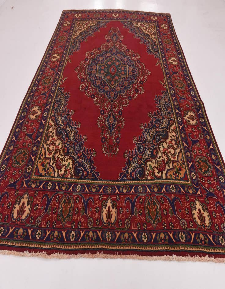 Detail image of 9' 5 x 12' 6 Hand Knotted Tabriz Persian Wool Rug