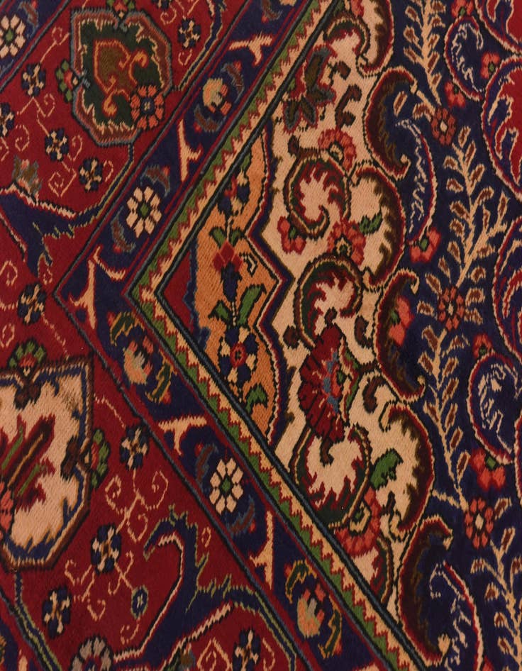 Detail image of 9' 5 x 12' 6 Hand Knotted Tabriz Persian Wool Rug