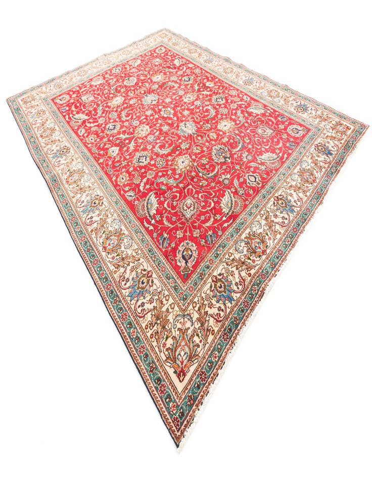 Detail image of 9' 8 x 12' 6 Hand Knotted Tabriz Persian Wool Rug