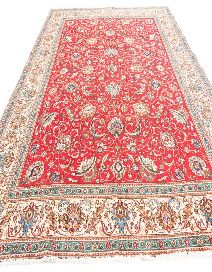 Detail image of 9' 8 x 12' 6 Hand Knotted Tabriz Persian Wool Rug