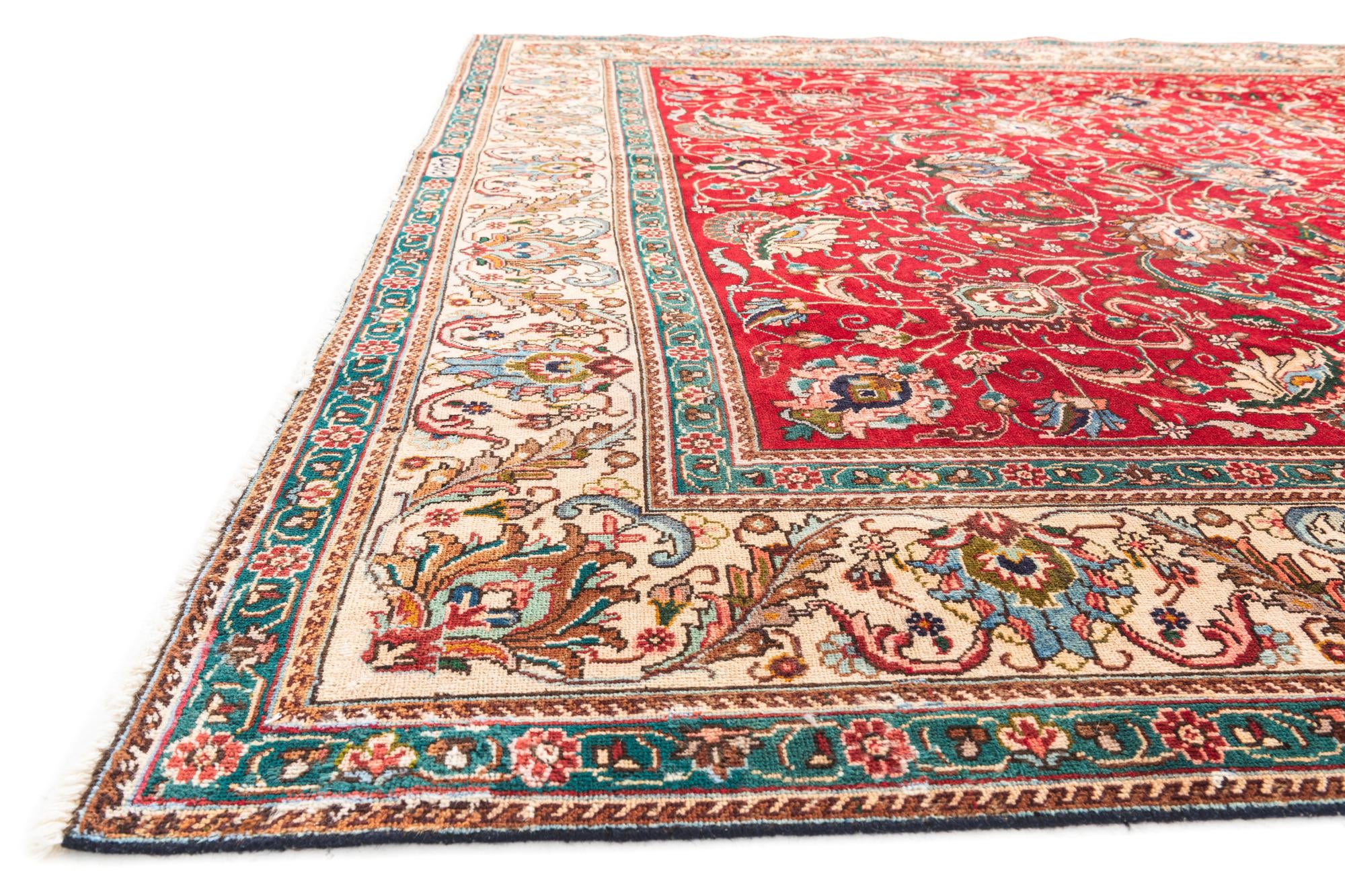 9' 8 x 12' 6 Hand Knotted Tabriz Persian Wool Rug