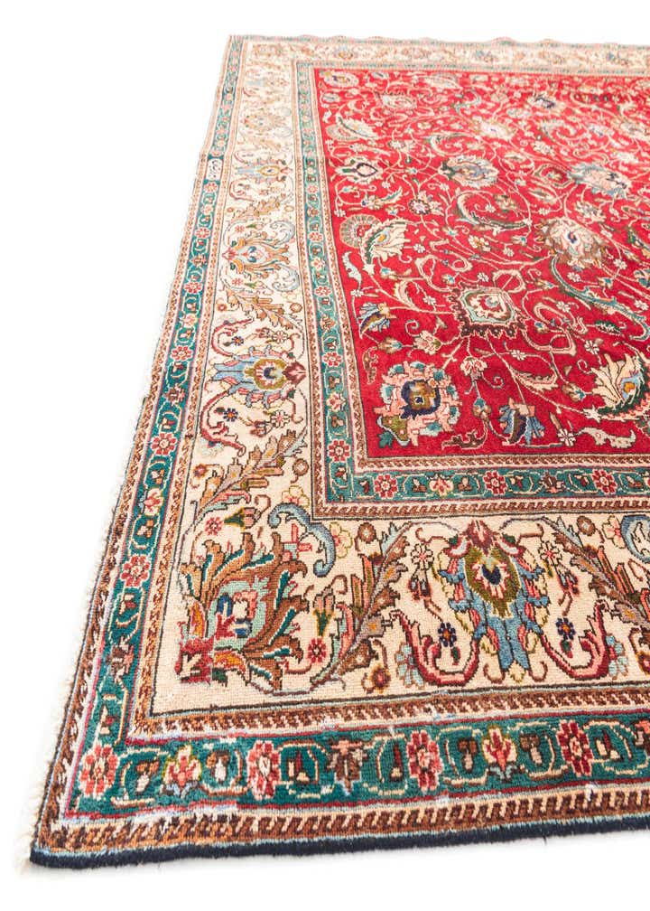 9' 8 x 12' 6 Hand Knotted Tabriz Persian Wool Rug