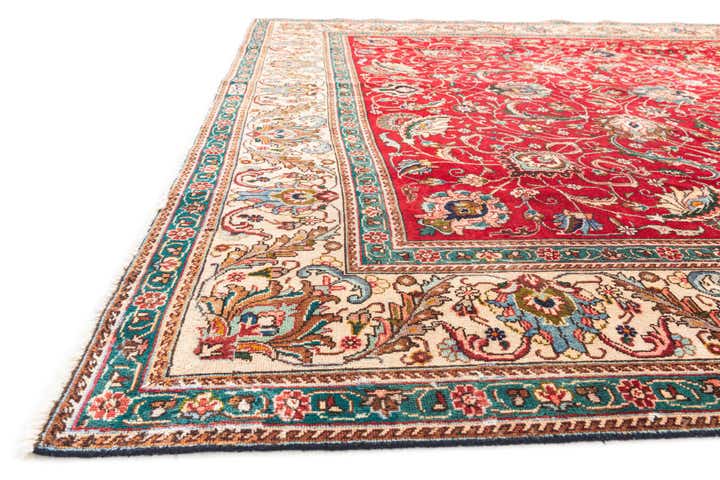 9' 8 x 12' 6 Hand Knotted Tabriz Persian Wool Rug