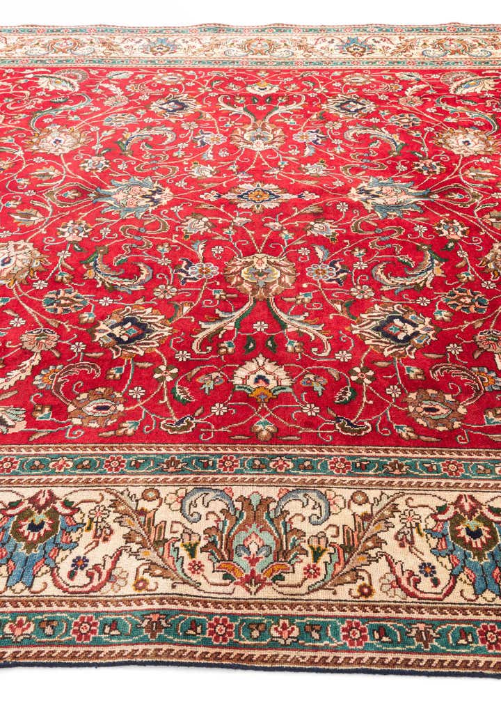 9' 8 x 12' 6 Hand Knotted Tabriz Persian Wool Rug