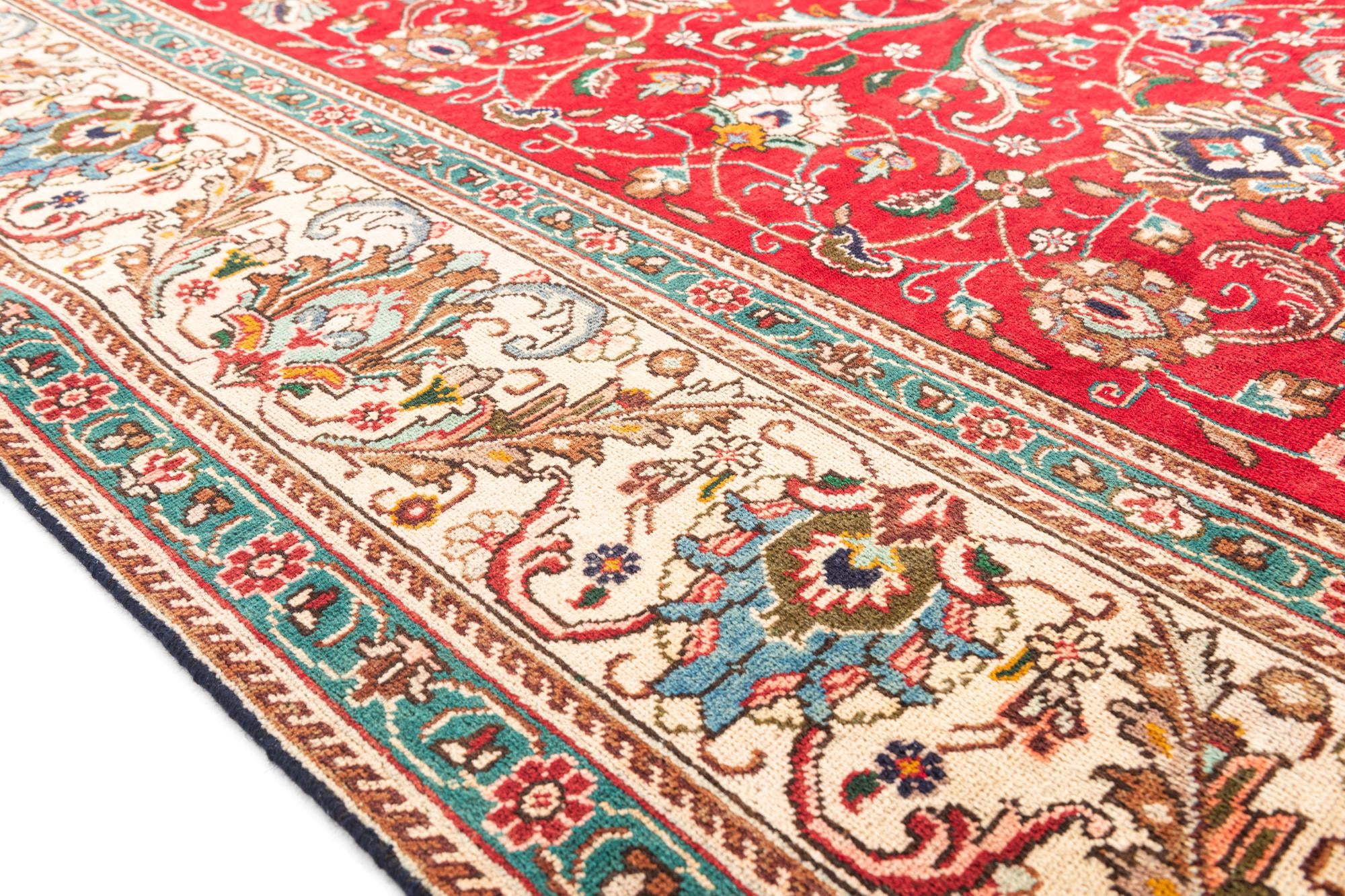 9' 8 x 12' 6 Hand Knotted Tabriz Persian Wool Rug
