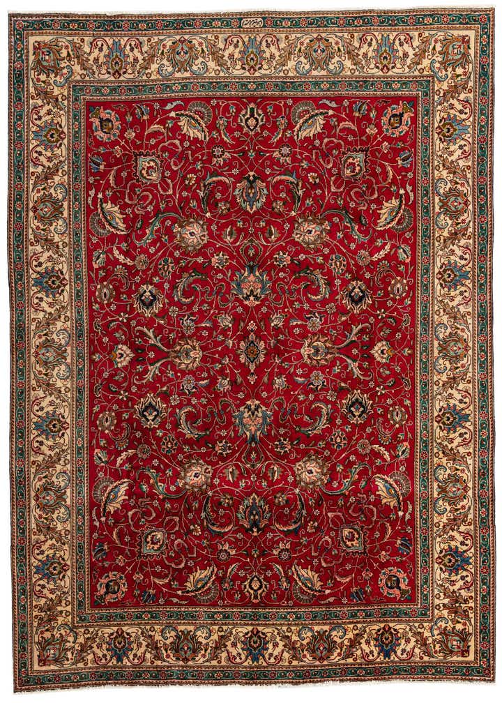 9' 8 x 12' 6 Hand Knotted Tabriz Persian Wool Rug