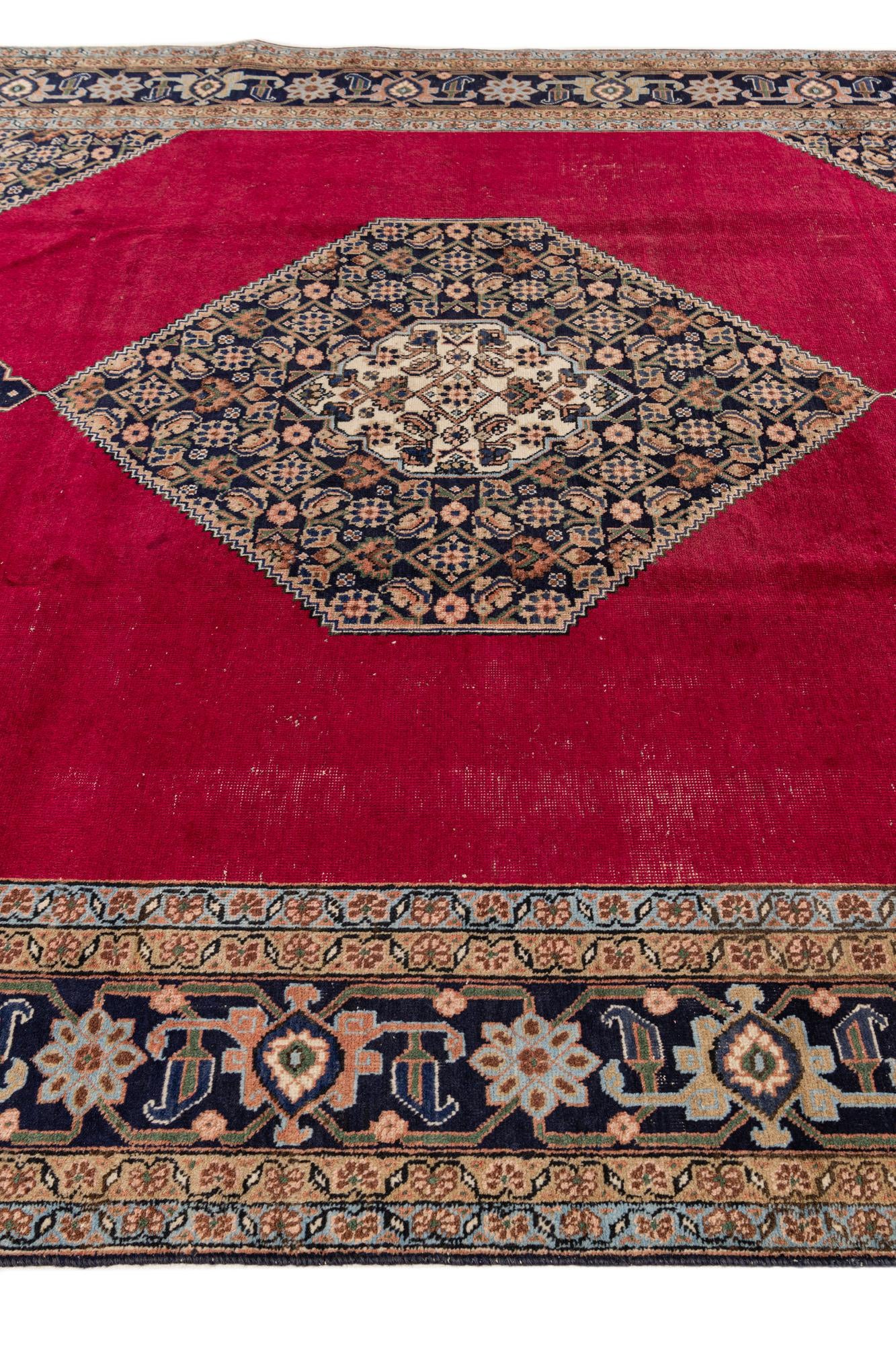 7' 4 x 10' 9 Hand Knotted Tabriz Persian Wool Rug