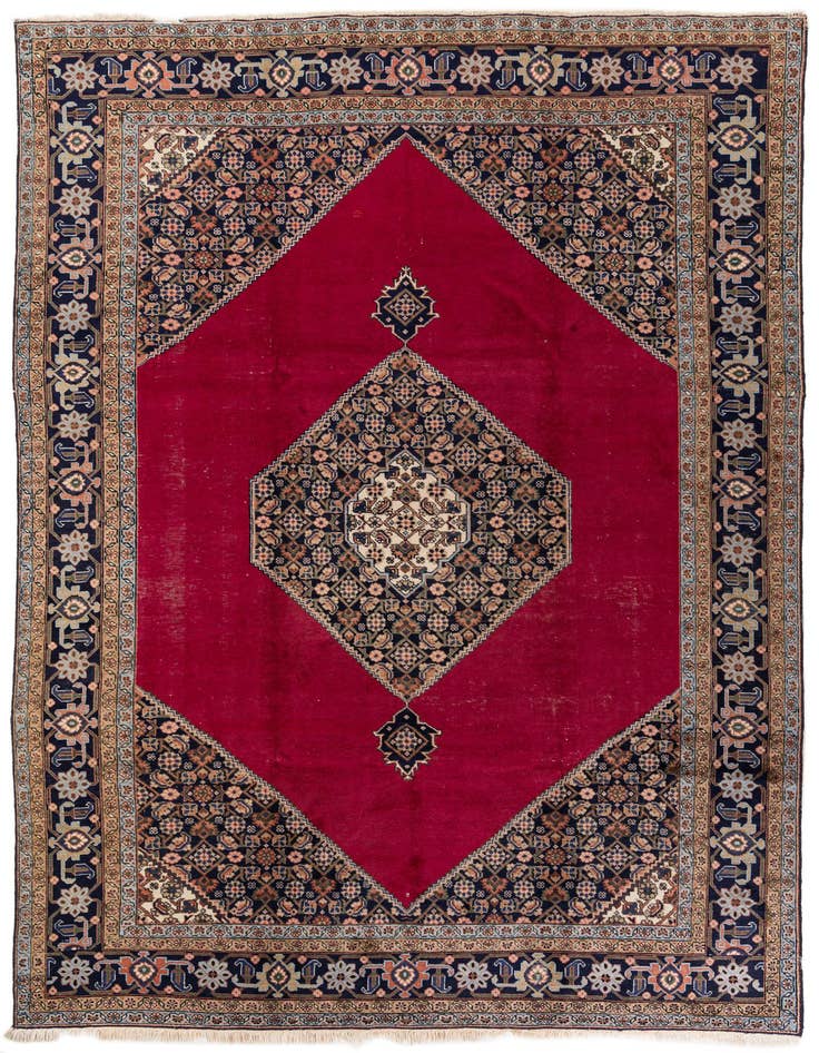 Detail image of 7' 4 x 10' 9 Hand Knotted Tabriz Persian Wool Rug