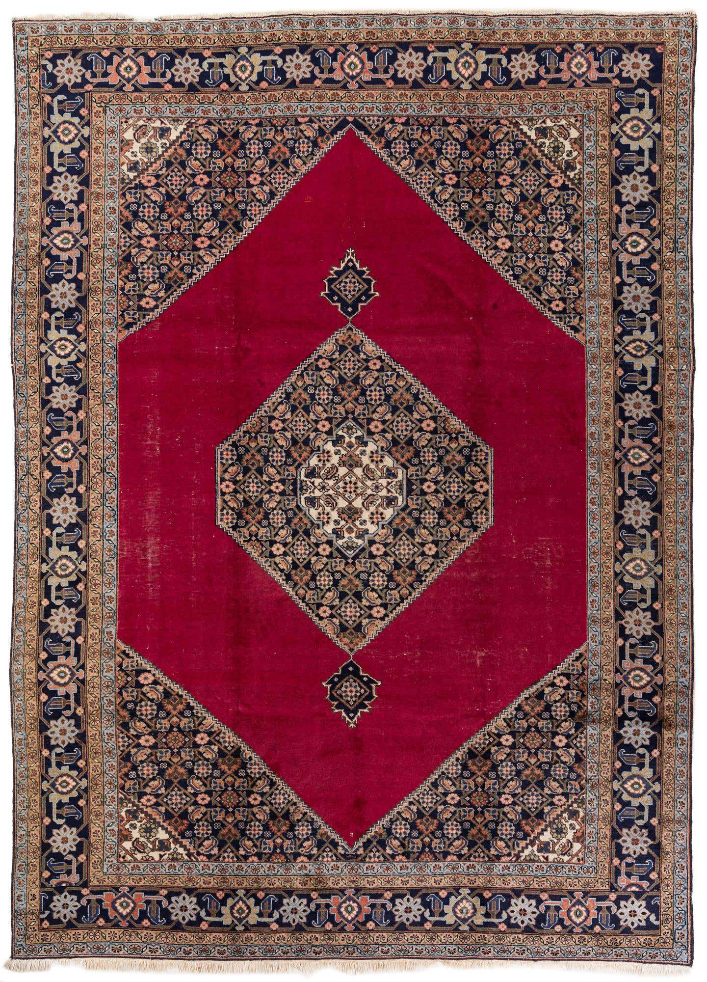 7' 4 x 10' 9 Hand Knotted Tabriz Persian Wool Rug