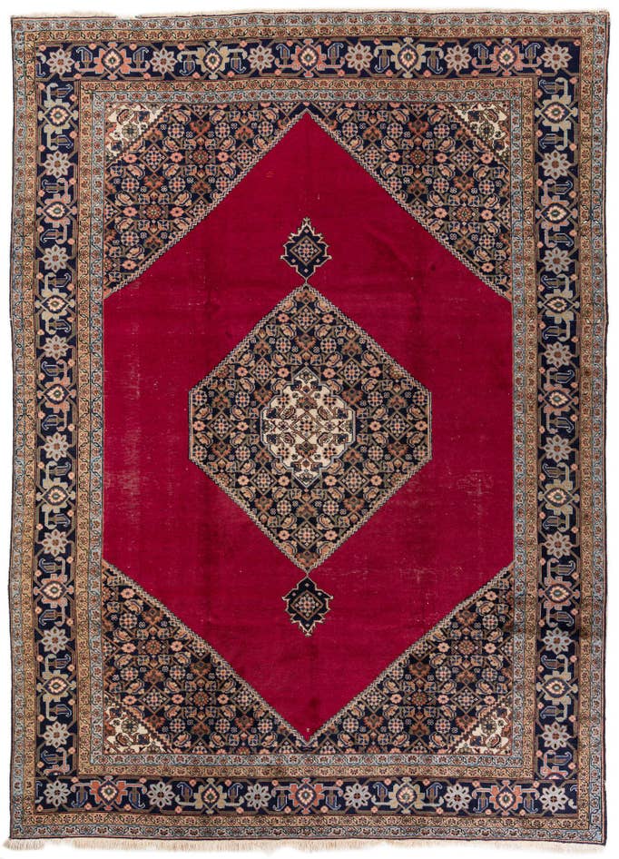 Detail image of 7' 4 x 10' 9 Hand Knotted Tabriz Persian Wool Rug